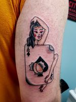 Traditional playing card pin up
