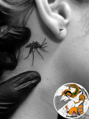 Minimalist fineline Mosquito tattoo from a while ago. Anyone of you wanna get a Minimalist tattoo? Tag your friends who love Minimalisttattoo.....#smalltattoo #hendjerin #finelinetattoo #minimalisttattoo #tattoo #mosquito #mosquitotattoo #minimalistictattoo