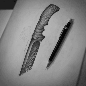 Recon 1 xl tanto. My sketch. #knife #knifetattoo #dotwork #darkart #darktattoo #darktattoos #horror #saintpetersburg #vladivostok #vdk #occulttattoo #sketch #tattoosketch