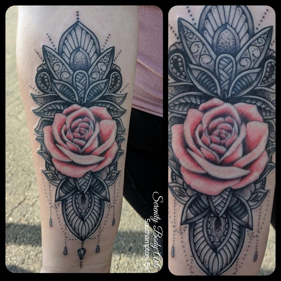 Tattoo uploaded by Ioannis • Mandala Rose design. #mandala #rose
