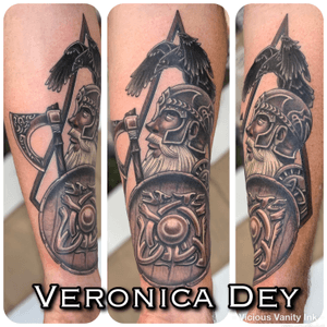 Viking Warrior Tattoo by Veronica Dey at Vicious Vanity Ink Tattoo Studio