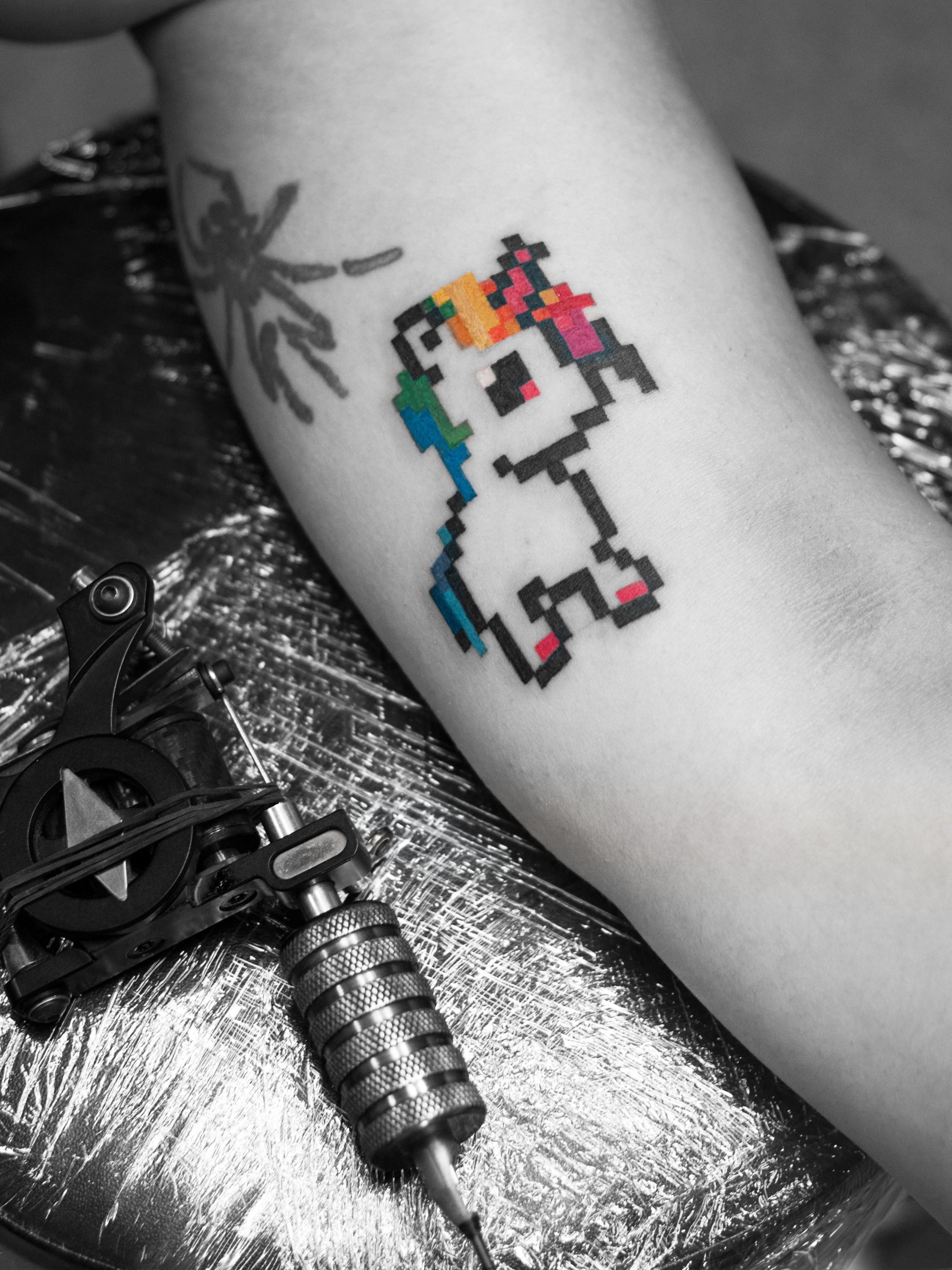 Pixel art mario bros tattoo  Tattoogridnet