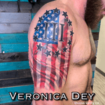 American Flag Tattoo by Veronica Dey at Vicious Vanity Ink Tattoo Studio