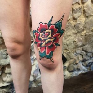 Olds chook rose tattoo