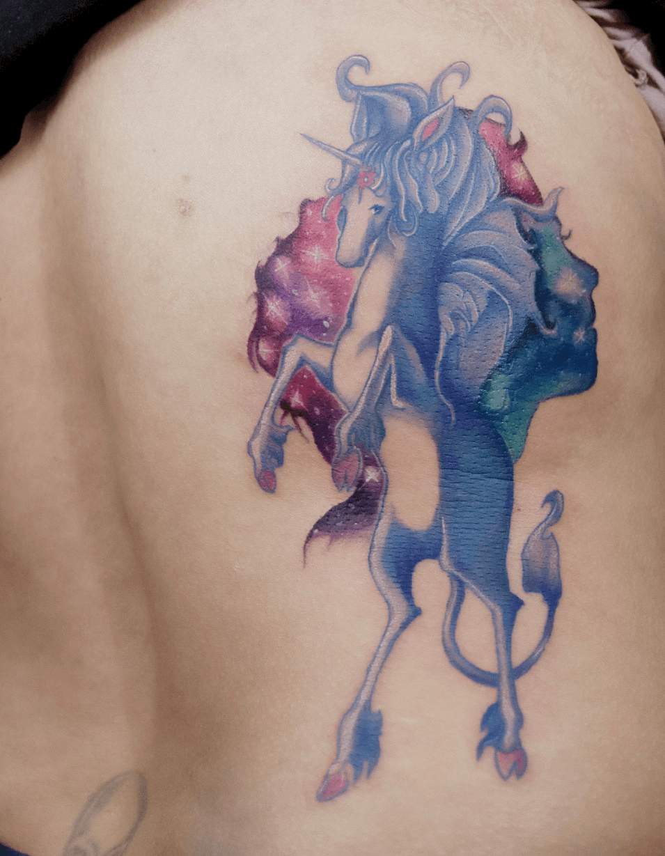 The Last Unicorn tattoo  Sleeve tattoos Lace tattoo Unicorn tattoos