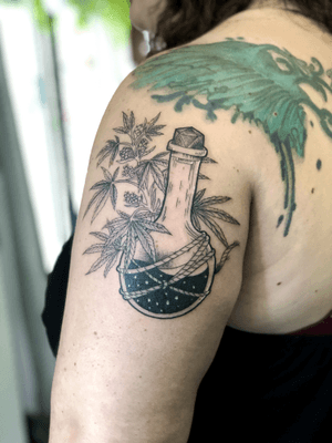 An awesome interpretation of #chronicmedication that @garethdoyetattoos did on @carladanielle.jpg 🙏🏼•••@flashheal @daily.danish.ink @electrumstencilproducts @killerinktattoo •••#tattooart  #tattooist  #boldwillhold  #tattoodo  #tattoos #tattoo #tattooinsta #denmark   #copenhagen  #copenhagentattoo #luckyironstattoo #artoftheday  #københavn  #visualart  #artistofinstagram  #instart #walkins #tattookøbenhavn #art #skinartmag #420 #blackwork #minimalism 