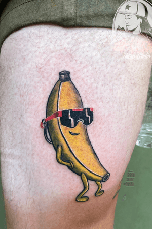 Banana tattoo art by Big Star. Kindly get appointment 2 days before. Prices may vary by design, size and place. 📞+95943060204 🏠 34th & 35th Streets77th & 78th Streets,Chanayethazan Township. Facebook Page - Big Star Tattoo Studio