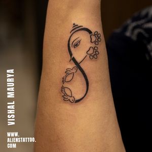 Ganesha Tattoo By Vishal Maurya At Aliens Tattoo India!