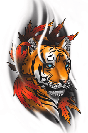 #tiger #neotraditional #traditional #color 