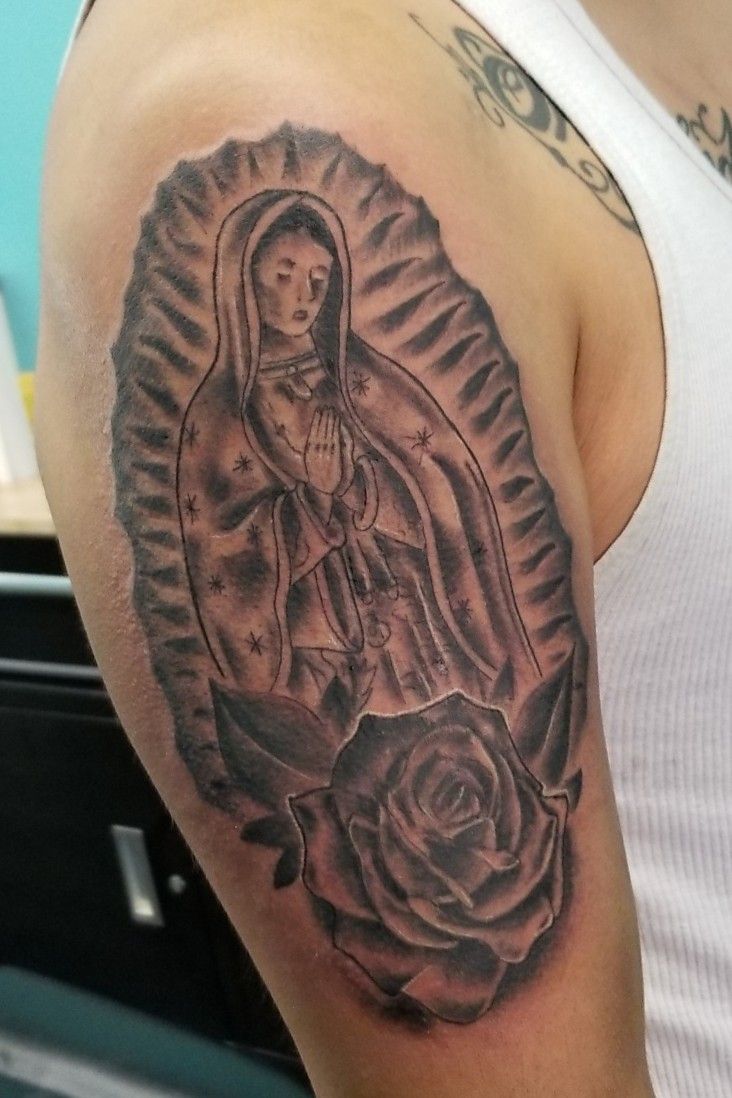 Virgen de Guadalupe mexico rose virgendeguadalupe mexicanart arte  fridays culture tattoos tattoo chicanoart tattooshop  Instagram