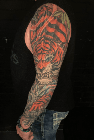 Full tiger sleeve healed and over a year old in this picture 