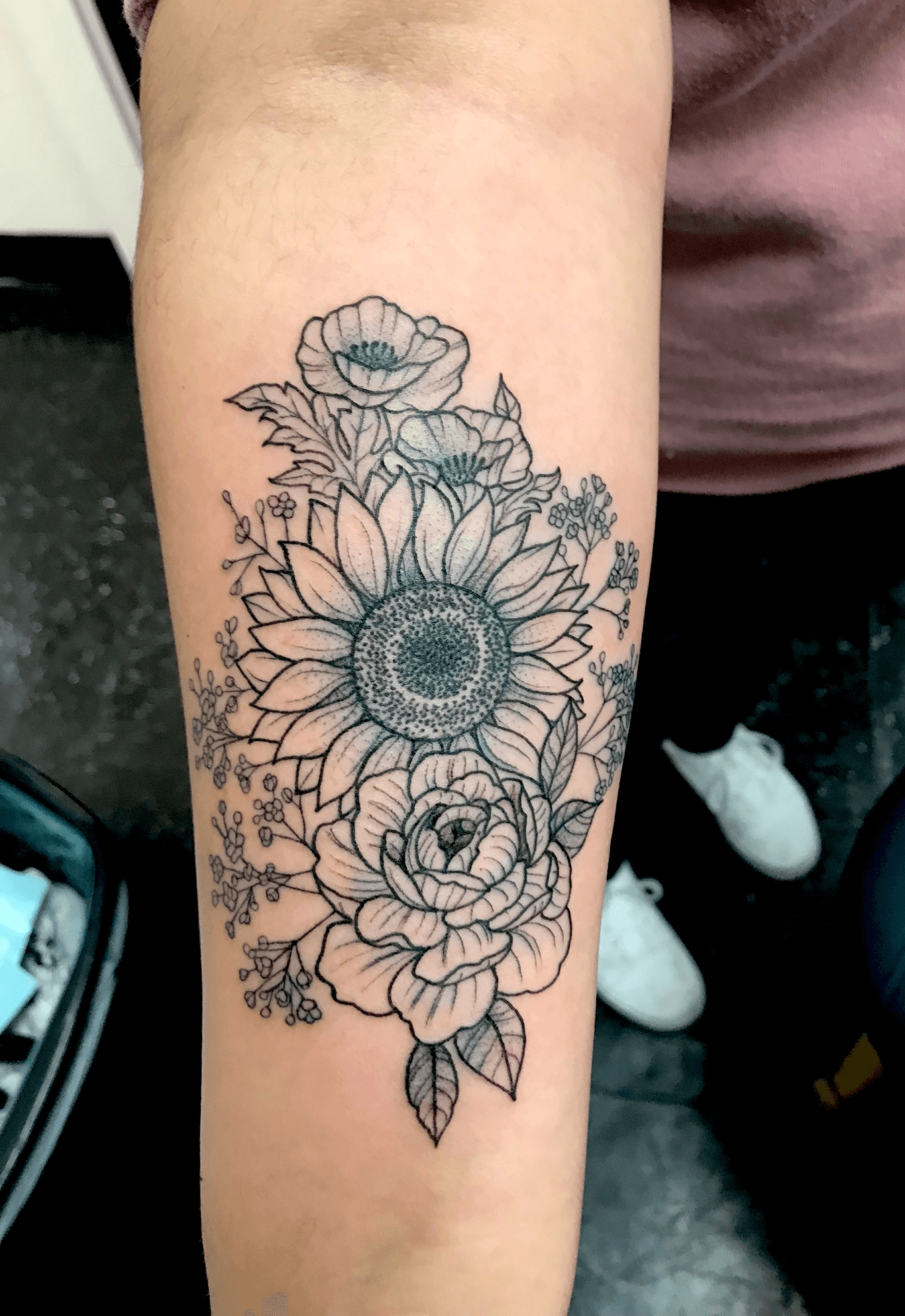 Simple flower tattoo by Kolby Chandler TattooNOW