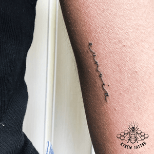Eunoia Script Tattoo by Kirstie Trew @ KTREW Tattoo • Birmingham, UK 🇬🇧 #script #tattoo #fineline #birminghamuk #lettering
