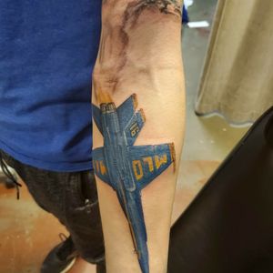 Blue angel Jet (Memorial tattoo)