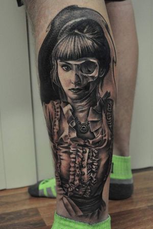 Skull/ Girl Morph by Matt Brown of Underworld Tattoo Company