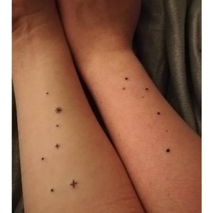 Big and little dipper sister tattoos! Done @tattootime in Bristol, by Dani