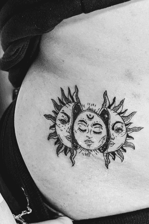 Sun and Moon Tattoo #tattoo #tattoos #tattooing #tattooflash  #brooklyn #queens #newyork #nyc  #cute #love #tattooed #fall #newyorktattoo #blackwork #blacktattoo #tattooideas #tattoostyle #tattooartist #tattooist #tattooer #sunandmoon #sun #moon #sunandmoontattoo