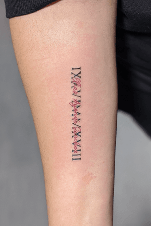 Roman Numeral and Name Tattoo Sun and Moon Tattoo #tattoo #tattoos #tattooing #tattooflash  #brooklyn #queens #newyork #nyc  #cute #love #tattooed #fall #newyorktattoo #blackwork #blacktattoo #tattooideas #tattoostyle #tattooartist #tattooist #tattooer #romannumeral #romannumeraltattoo #script #scripttattoo #handwritten #handwriting 