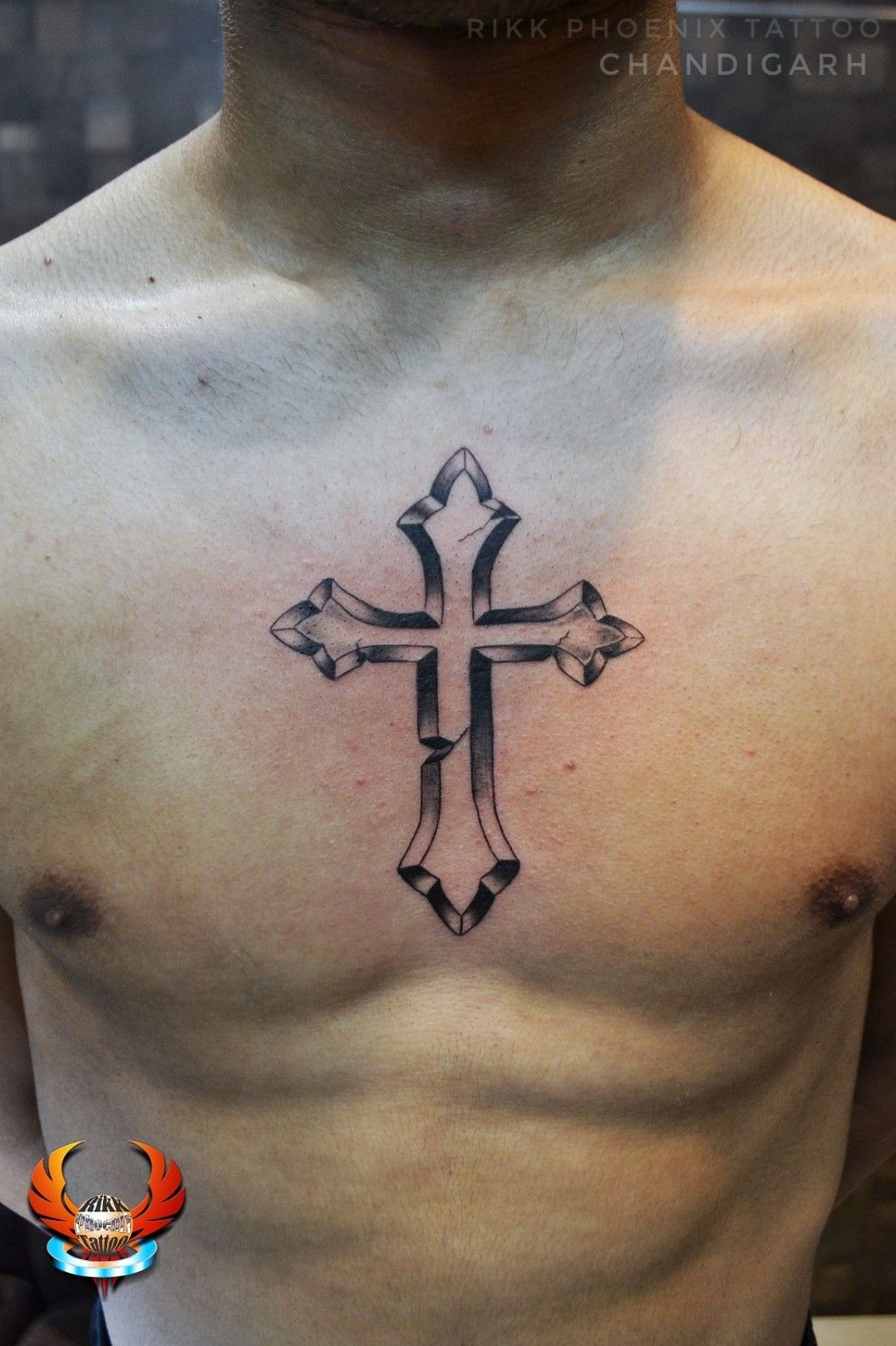 Top More Than 74 Cross Chest Tattoo Latest In Cdgdbentre