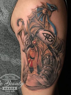 Anubis & Ra with horus symbol