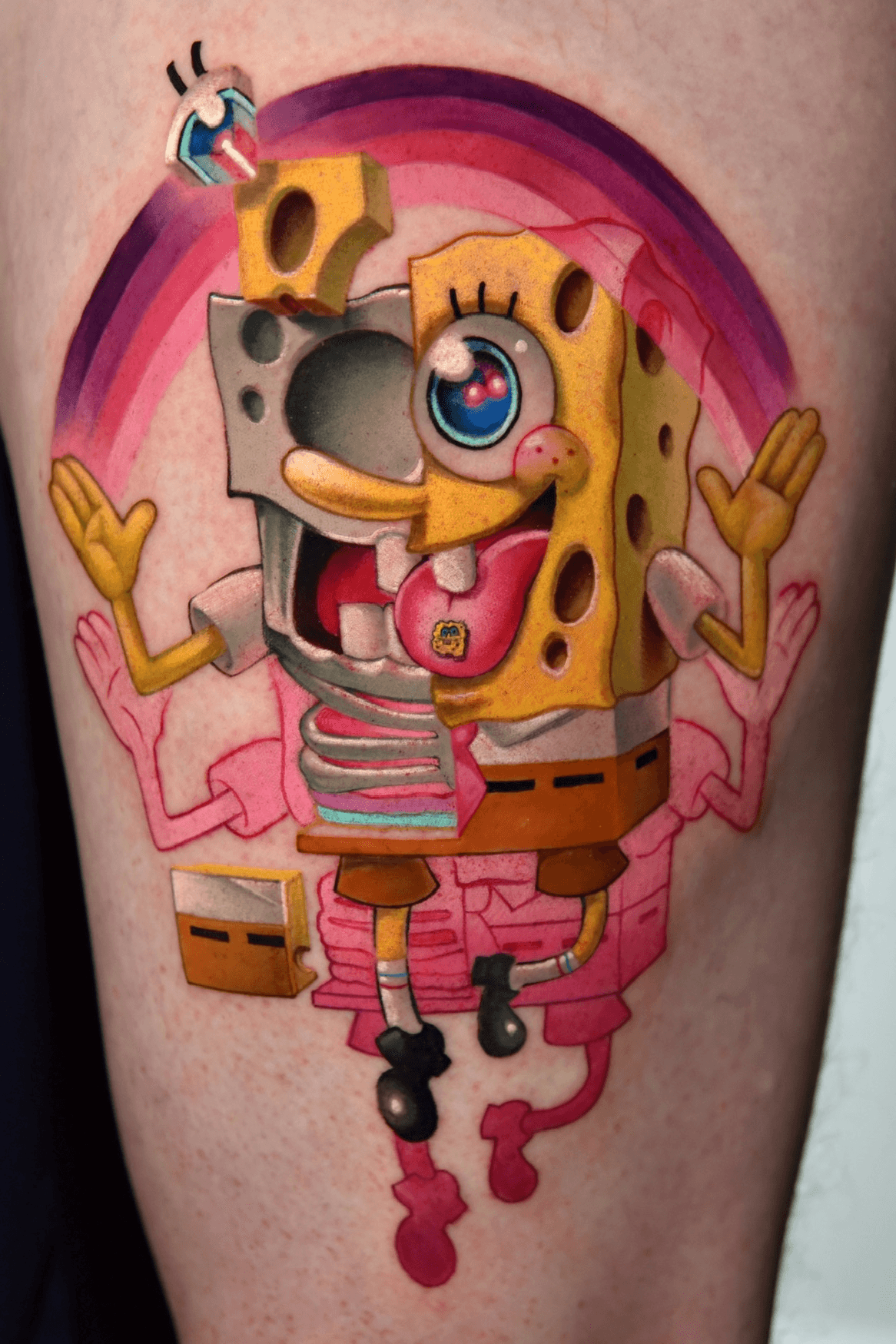 50 SpongeBob Tattoo Designs For Men  Cartoon Ink Ideas  Spongebob tattoo  Cartoon tattoos Tattoo designs men