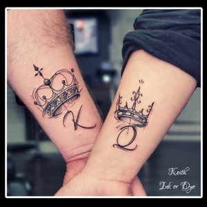 Tattoo uploaded by Ink or Dye Studio • His and Hers, King and Queen sketch  art. • Tattoodo