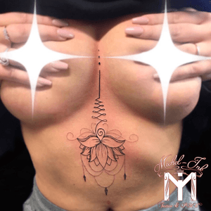 Mandala Underboob Tattoo This lady came up with a standard example of the internet, the artist has made a unique design that fits her perfectly! Made with love by @michelink
