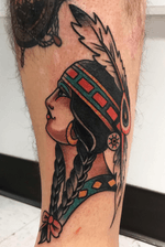 Traditional native girl head