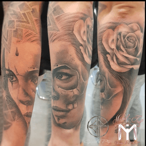 Katrina Dia De Los Muertos, the artist has given it a realistic touch. What rating would you give it, from 1 - 10? Artist : @guenaeldepaz Shop : #Tattooshop @michelink in #Zaandam