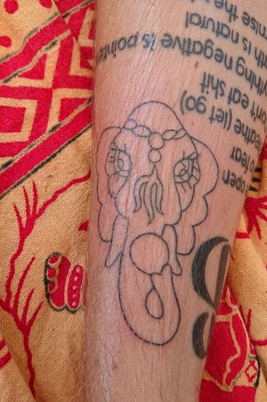 Elephant tattoo. 
