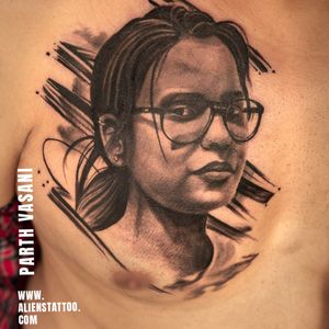 Portrait Tattoo by Parth Vasani At Aliens Tattoo India.