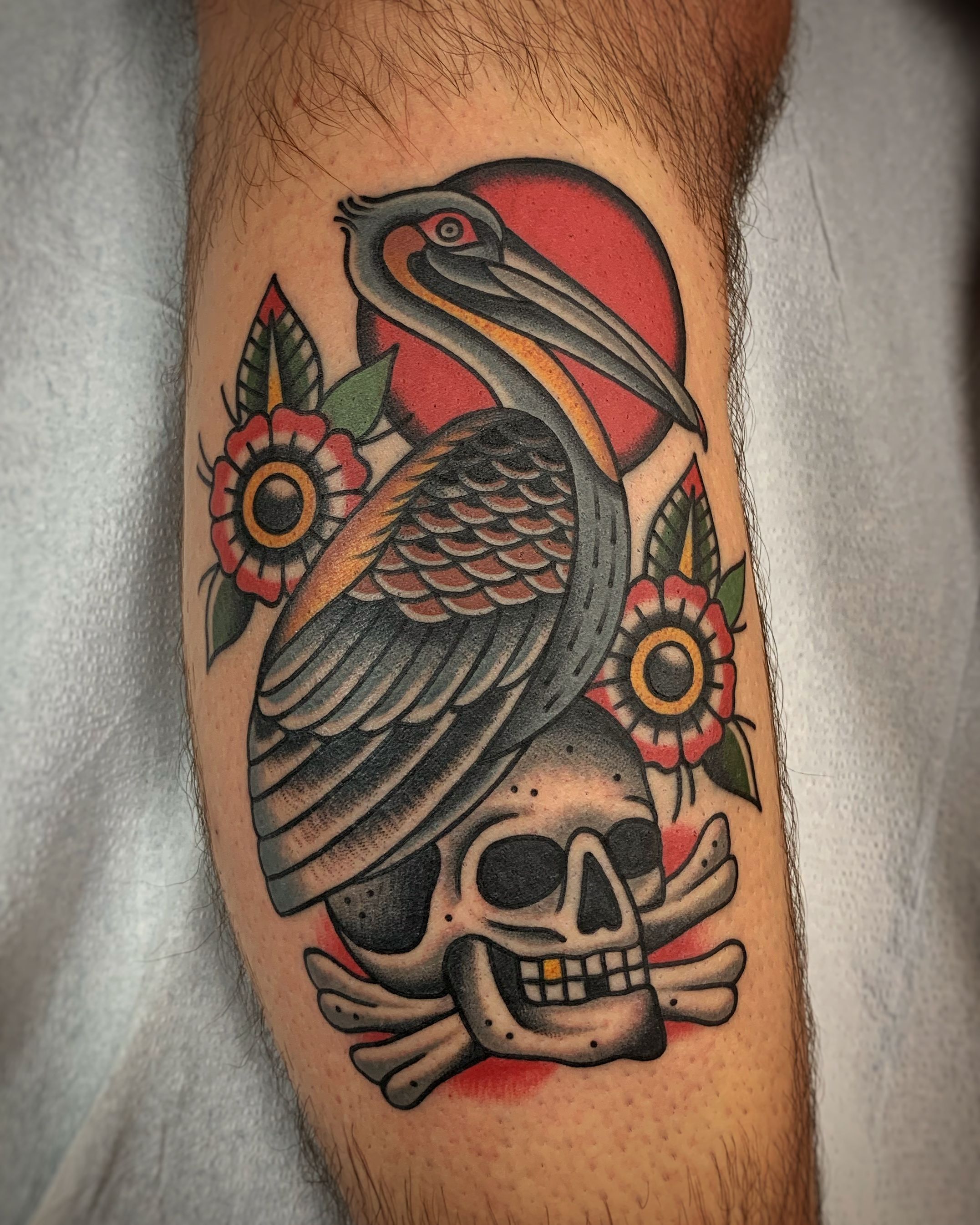 Pelican on my ribcage for my first tattoo by Milton Holbrook San Antonio  Rose Tattoo San Antonio TX  rtattoos