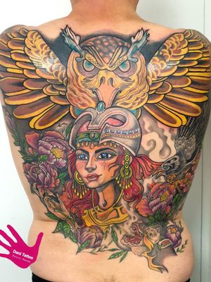 It's a cover up tattoo ! Exclusive art Neo traditional style ! 