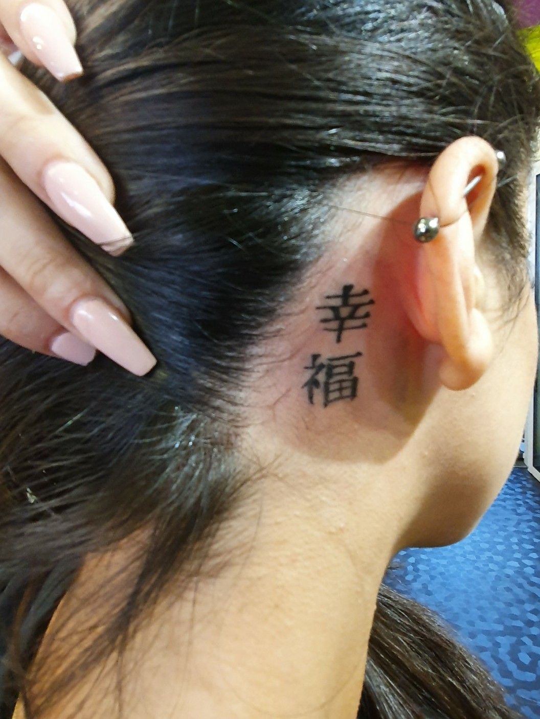 chinese symbol behind ear tattooTikTok Search