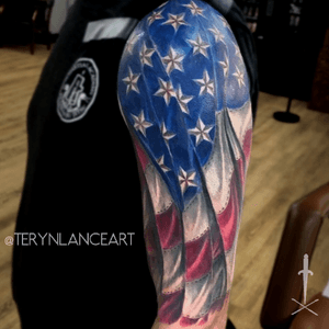 #terynlanceart  #littlerock #arkansas#centralarkansas #arkansastattooartist #arkansastattoos #littlerocktattoos #littlerocktattooartist #tattoo#tattoos#tat#ink#tattooideas #tattooartist #tattooing #tattooist #tattoo2me #colortattoo#insta#instagood#instatattoo #instadaily #instamood #instalike #instafollow #tattooworkers #tattooer#realism #american #flag 