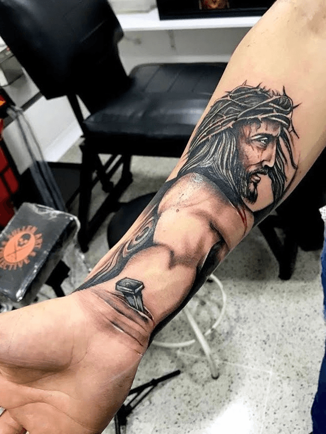 30 Sureal 3D Tattoo Design Ideas to Try  Jesus tattoo Cool arm tattoos  Portrait tattoo