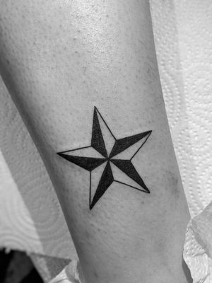 Nautical Star.#nauticalstar #star #startattoos  #legtattoo