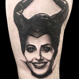 Maleficent tattoo done by Jen Bean