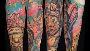 Monkey tattoo done by Jason Stephan