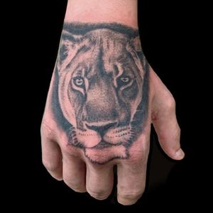 Mountain Lion tattoo done by Anna Wolff