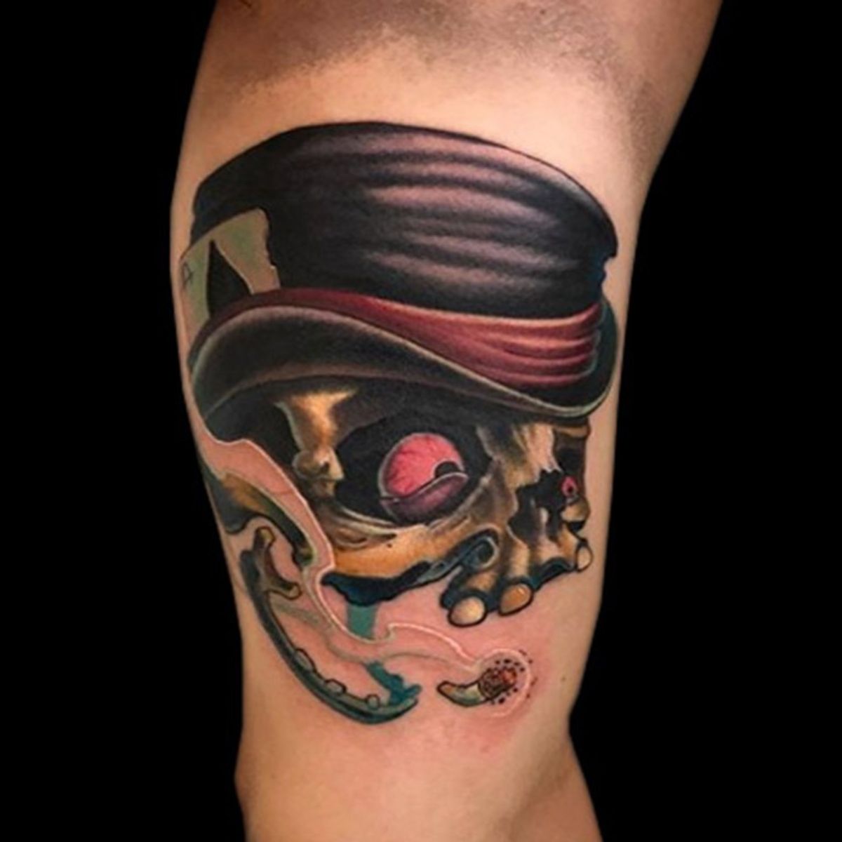 Tattoo uploaded by Loose Screw Tattoo • Smoking Skull tattoo done by ...