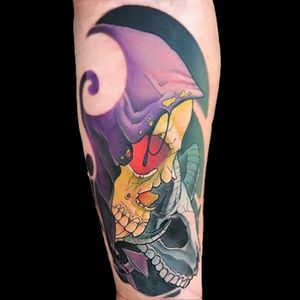 Skeletor tattoo done by Chris Jenkins