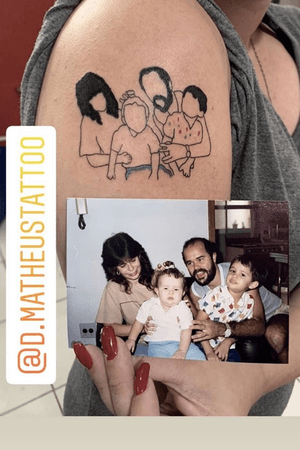Minha família! Tatuagem estilo foto minimalista. #family #photography #minimalist #familyPortrait #familia #fotominimalista #fotografia