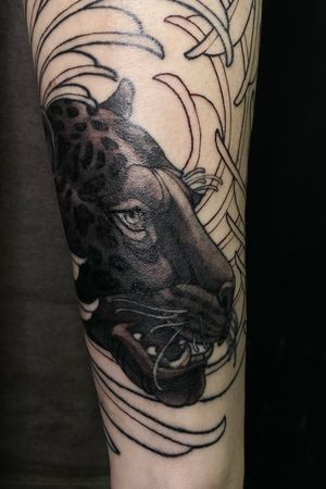 Tattoo uploaded by Daze Lee • Black panther, part of big cats sleeve in