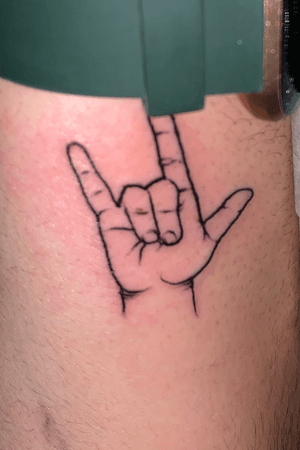 my first tattoo! he was an amazing artist and really chill even with it being simple art 