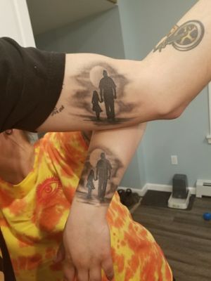 Matching tattoo with my dad🖤🖤