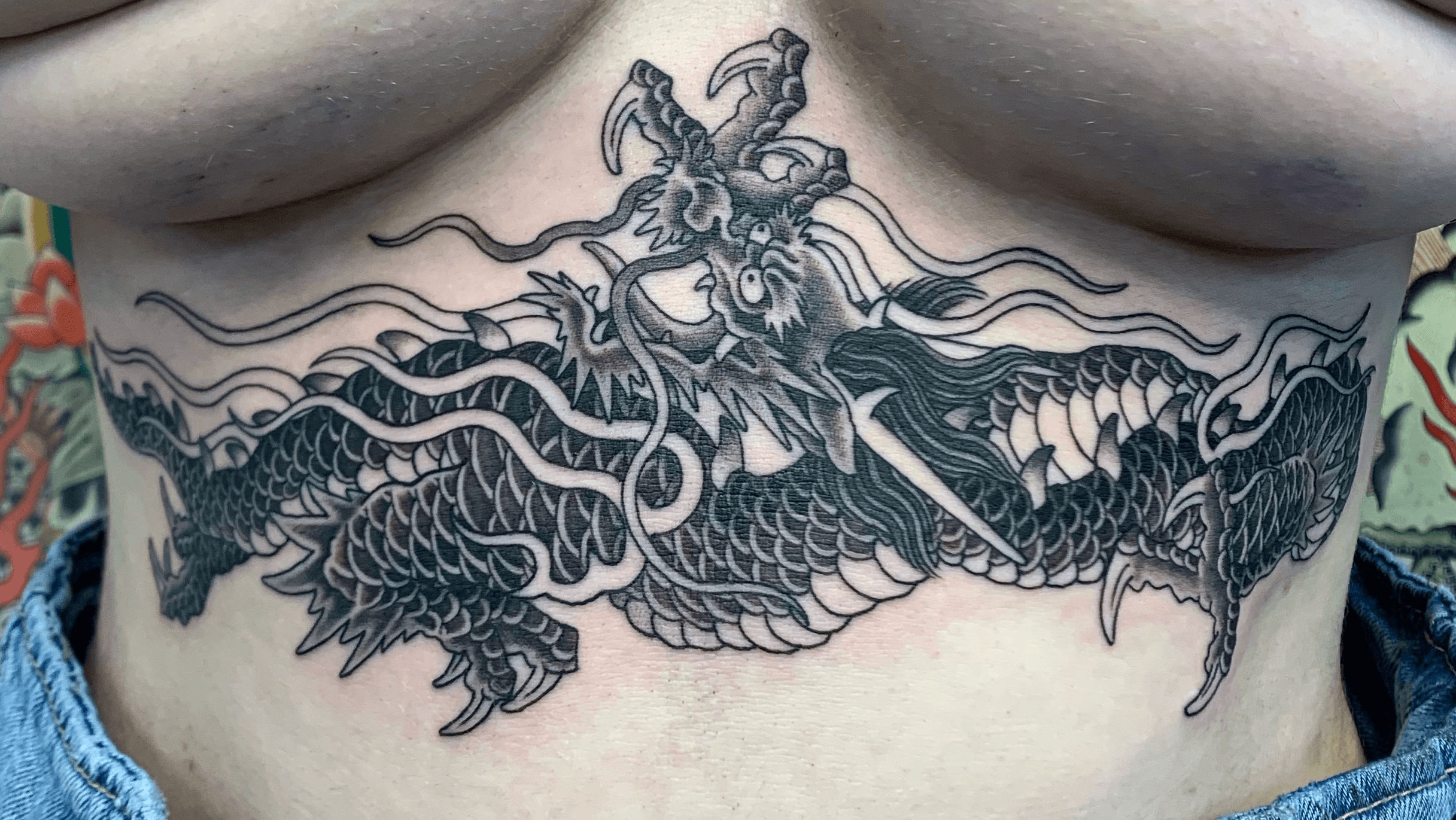 Dragon underboob    dragon  Vickie Gomensoro Tattoos  Facebook