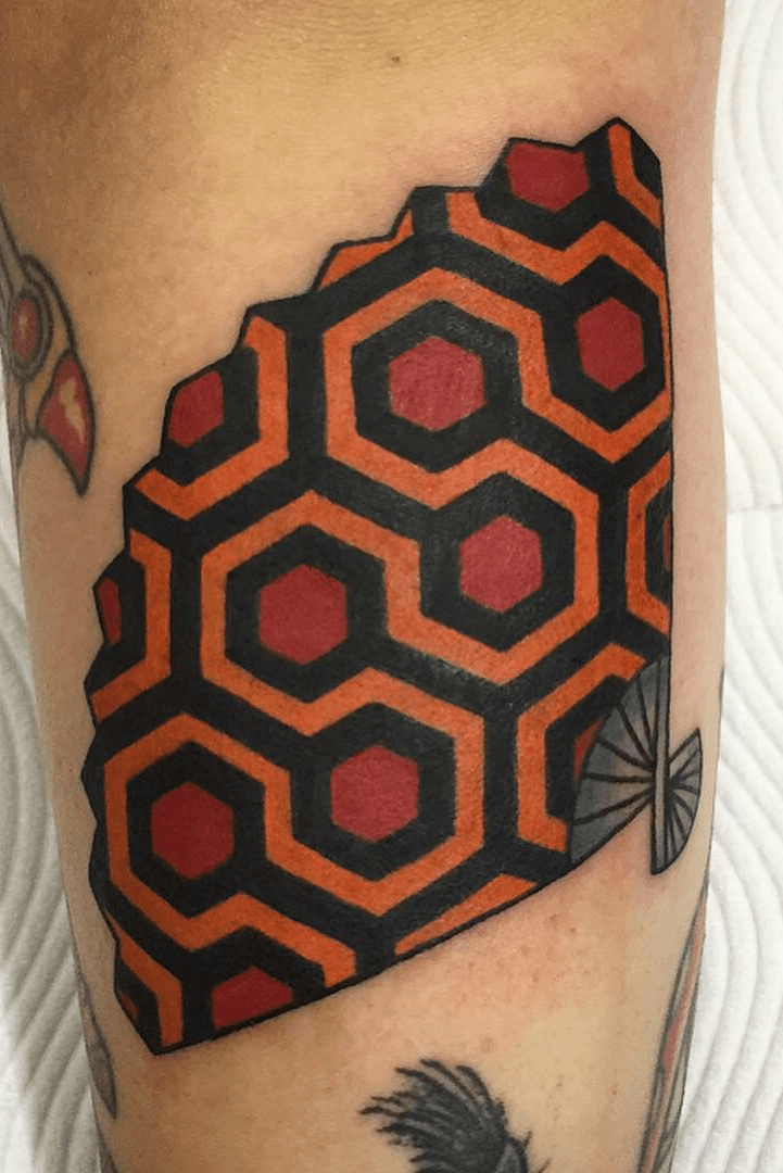 Titan Tattoo  REDRUM  tattooswithlove with The Shining carpet pattern  Perfect for the beginning of Spooky Szn  To book with Britty shoot her  an email to tattooswithlovegmailcom nashvilletattooartists  tattooersofinstagram titantattootn 