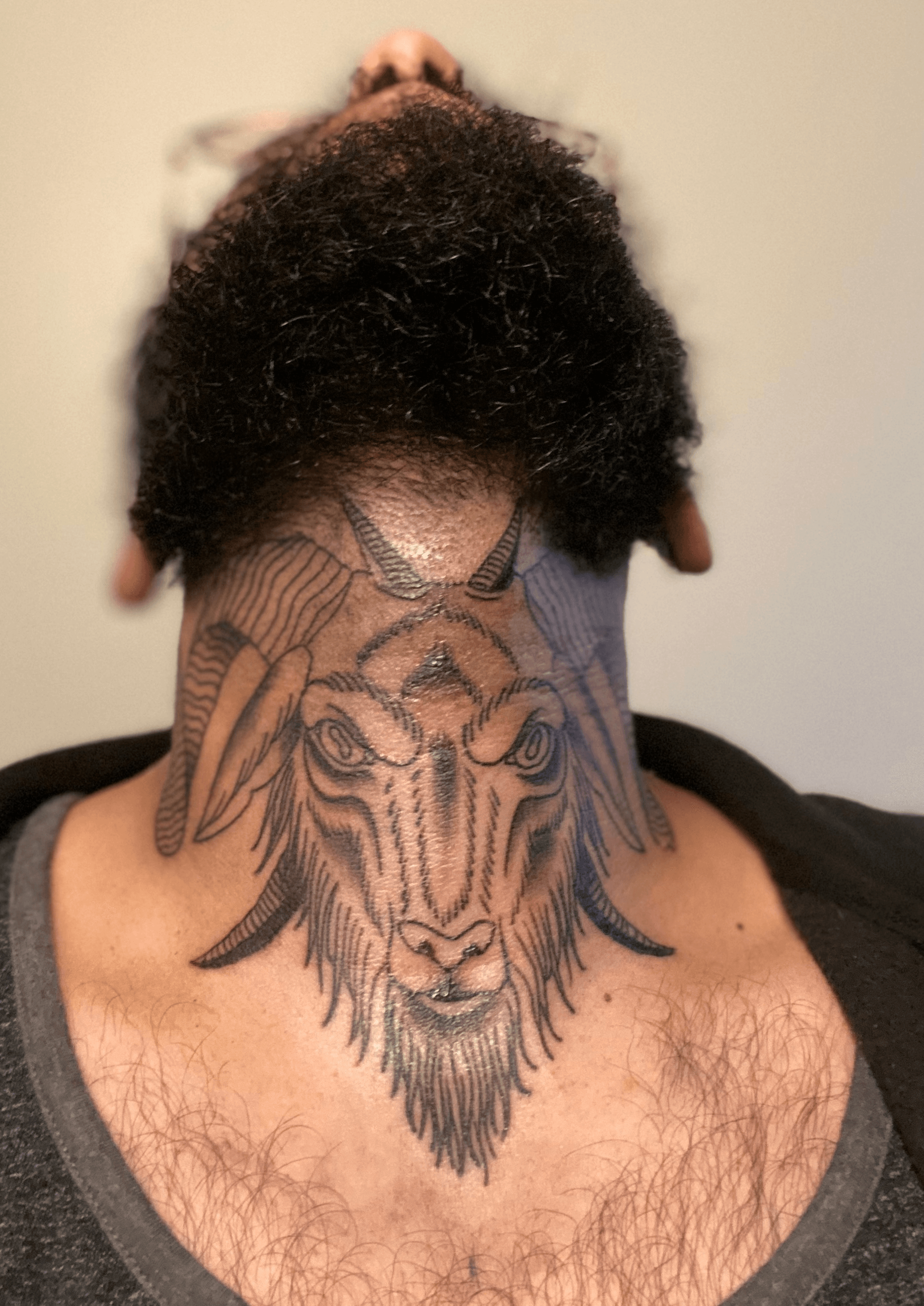 Scary Goat Tattoo Idea