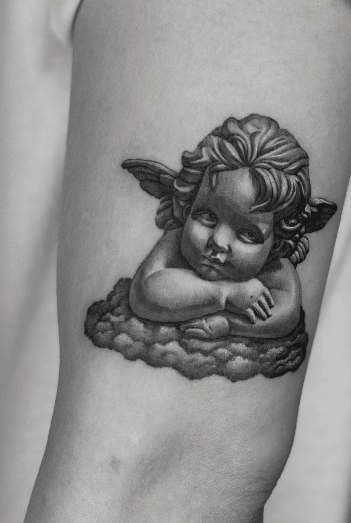 Tattoo Uploaded By Dokgonoing Baby Angel Tattoodo
